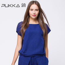 Pukka/蒲牌2018夏装新款商场同款原创设计女装真丝麻套头衬衫图片