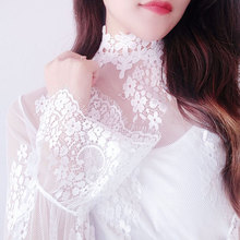 蕾丝打底衫女长袖内搭网纱很仙的上衣秋秋冬超仙气质洋气大码时尚