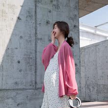 夏装 外搭 孕妇防晒衣薄款 冰丝孕妇外套夏季防晒开衫 ZMA蝙蝠袖