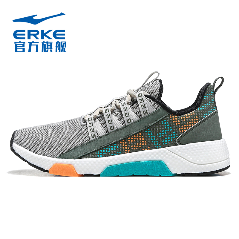 ERKE Autumn Men's Shoes Men's Sneakers Light Cushioning Running Shoes Tidal Shoes Shoes Men's Casual Shoes Versatile