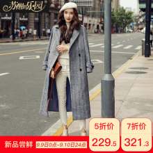 毛呢外套女装秋冬季韩版2018新款气质时尚淑女优雅复古中长款呢子图片