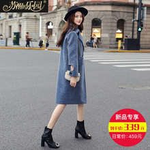 毛呢外套女装秋冬韩版2018新款气质时尚淑女简约中长款呢子图片