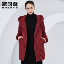 波司登中老年妈妈羽绒服女2018新款冬季鸭绒中长款外套B80141030B图片