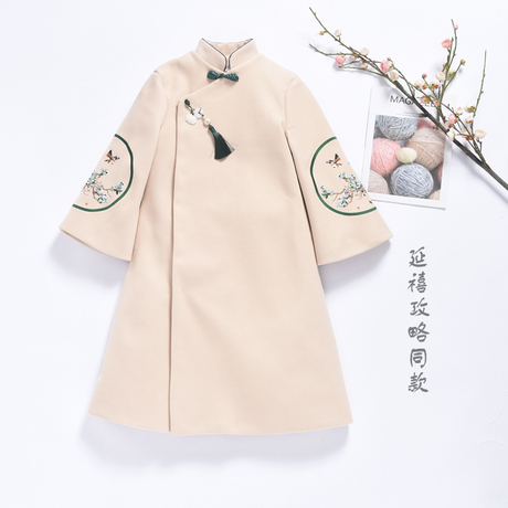 古风汉服中国风刺绣唐装棉袄女秋冬夹棉旗袍上衣长袖中式茶服外套商品大图