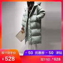 2018新款女装韩版时尚东大门长款长过膝羽绒服女白鸭绒中长款加厚图片