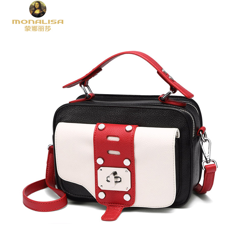 蒙娜丽莎女包包2018新款单肩斜挎包韩版手提
