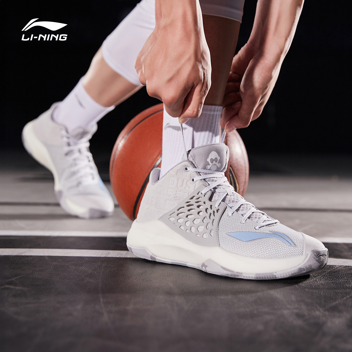 Li Ning Basketball Shoes Men's Shoe Sonic Team 2019 New Summer Shock Absorbing and Durable High Top Combat Boots and Sneakers