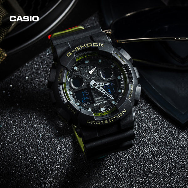 casio旗舰店GA-100L运动男士手表卡西欧官网G-SHOCK官方正品