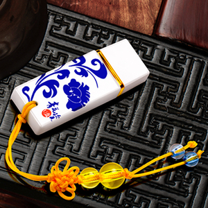 青花瓷16g创意u盘公司展会礼品16G优盘正品定制logo中国古风u盘