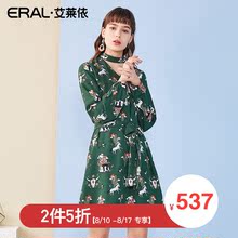 【门店直发】ERAL/艾莱依商场同款连衣裙夏季2018新款中长款图片