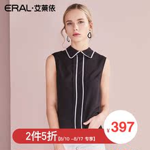 【门店直发】ERAL/艾莱依商场同款2018新款雪纺衫女夏无袖上衣图片