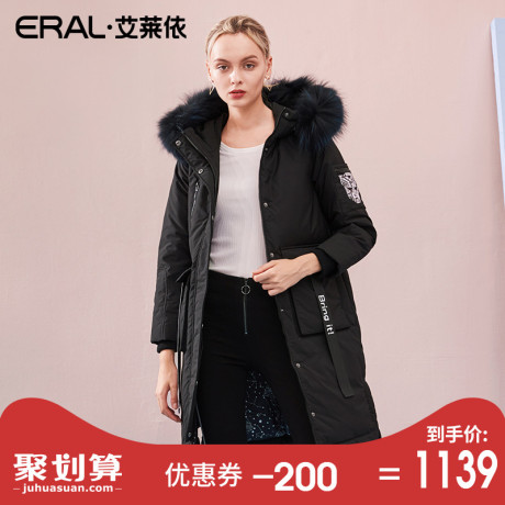 ERAL/艾莱依变形金刚联名款2018冬季新款大毛领羽绒服女617105132商品大图