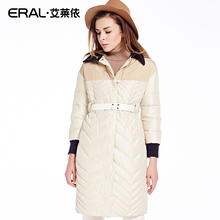 ERAL/艾莱依冬装修身翻领中长款羽绒服女韩版外套16032-EDAA-QC图片