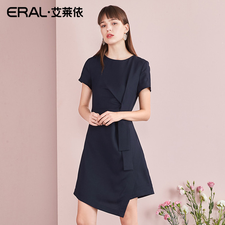 【门店直发】ERAL/艾莱依商场同款2018夏季新款时尚不规则连衣裙商品大图