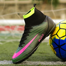 刺客12成人CR7小李子钉鞋 高帮tf碎钉男女儿童训练鞋 C罗足球鞋