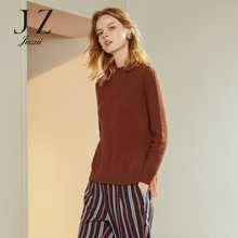 JUZUI/玖姿旗舰店2018冬新款山羊绒扭花麻花羊绒衫毛衣女套头图片