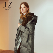 JUZUI/玖姿旗舰店2018冬装新款时尚长款过膝白鸭绒羽绒服女图片