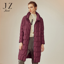 JUZUI/玖姿旗舰店2018冬装时尚长款白鸭绒立领羽绒服女厚外套图片