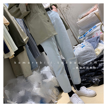 货LUO韩国东大门女装 闭眼入款 好版型显瘦拉腿直小脚牛仔裤 代购