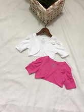 女宝空调衫 女童五分袖 防晒衣坎肩 披肩夏季纯棉外套开衫
