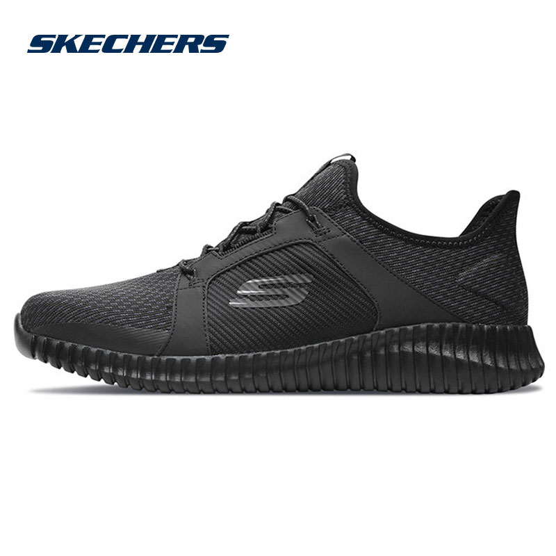 Skechers斯凯奇男鞋橡筋一脚穿运动鞋 拼接休闲鞋跑步鞋 52640