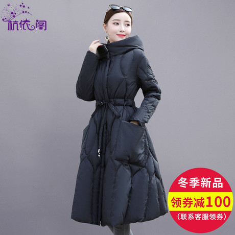 羽绒服女中长款2018冬季新款韩版宽松显瘦女装时尚保暖加厚外套潮商品大图