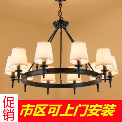 成都美式led吊灯欧式铁艺吸顶灯客厅卧室餐厅书房复古古铜灯饰