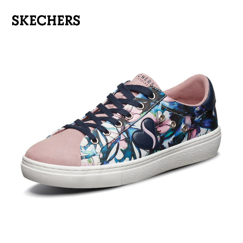 Skechers Spring 2019 New Women's Shoes Fashion Printed Shoes Lace up Casual Shoes 73756