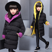 9小孩冬季天10女童穿 羽绒棉衣服袄子12岁13 6至15岁中大童8冬装
