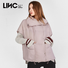 LINC金羽杰2018秋新款95绒羽绒马甲女轻薄羽绒服短款宽松8323139图片