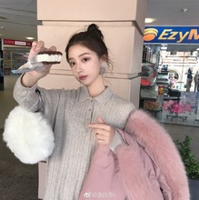 钱夫人CHINSTUDIO打底羊绒针织polo连衣裙女秋冬中长款过膝羊毛裙