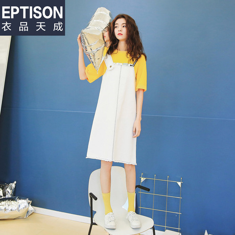 衣品天成牛仔背心裙女2018夏装新款时尚韩版学生百搭连衣裙背带裙商品大图