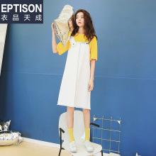 衣品天成牛仔背心裙女2018夏装新款时尚韩版学生百搭连衣裙背带裙图片