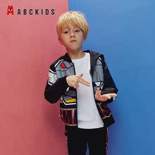 abckids童鞋 2019秋季新款 男童连帽外套潮流洋气儿童夹克中童上衣