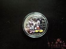 迪士尼系列之米奇米妮相爱彩色银质纪念币一枚外国硬币带保护盒