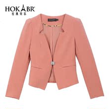 红凯贝尔春季新品通勤小西装百搭短外套新款韩版女装女式上衣图片