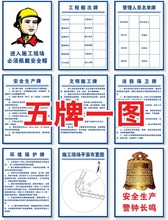 七牌二图 工程概况 进入施工现场必须戴安全帽 倒计时牌 五牌一图