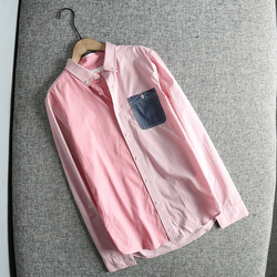 强烈推荐X略潮时尚年轻撞色竖条纹细格子秋冬休闲男士长袖衬衫