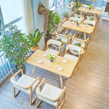ins甜品店咖啡厅守静妥酪伪迸纺滩璨鸵糖水 快餐店洽谈桌椅组合