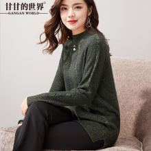毛衣女宽松长袖半高领2018秋冬新款甘甘的世界套头打底衫针织衫女图片