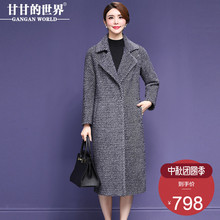 【温暖卡苏绒】甘甘的世界2018秋冬新款修身中长款大衣中年女装图片