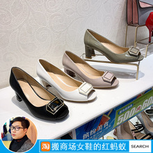 接吻猫2019新款女鞋单鞋春季正品专柜代购国内低跟鱼嘴KA08327-11