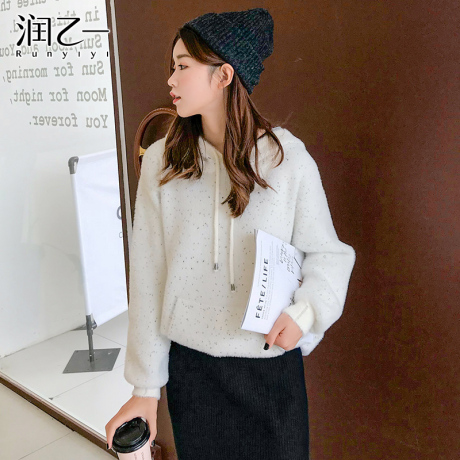 润乙一[10.08号0点上新]2018秋季新款毛衣女宽松长袖针织衫慵懒风商品大图