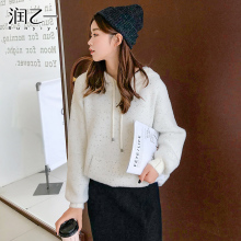 润乙一[10.08号0点上新]2018秋季新款毛衣女宽松长袖针织衫慵懒风图片
