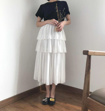 小仙女气质 蛋糕裙 绵绸垂感高腰松紧半身裙 少女感爆棚 701