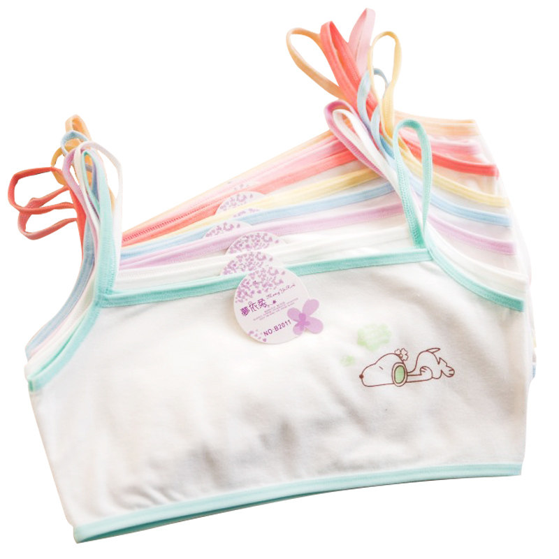 女童小背心儿童内衣女文胸发育期9-12岁纯棉1