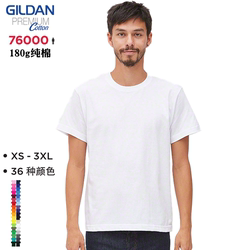 gildan吉尔丹进口纯棉男士圆领短袖T恤班服同学聚会DIY活动衫印花