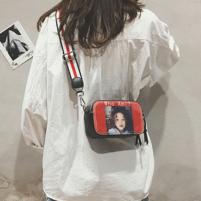 ins超火小包包女2018新款韩版百搭宽肩带单肩斜挎包仙女小方包潮