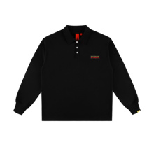 RANDOMEVENT(RDET)18AW 复古刺绣LOGO简约宽松长袖POLO衫