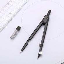晨光文具ACS90884优品金属圆规纯色磨砂黑学生考试用半圆绘图工具